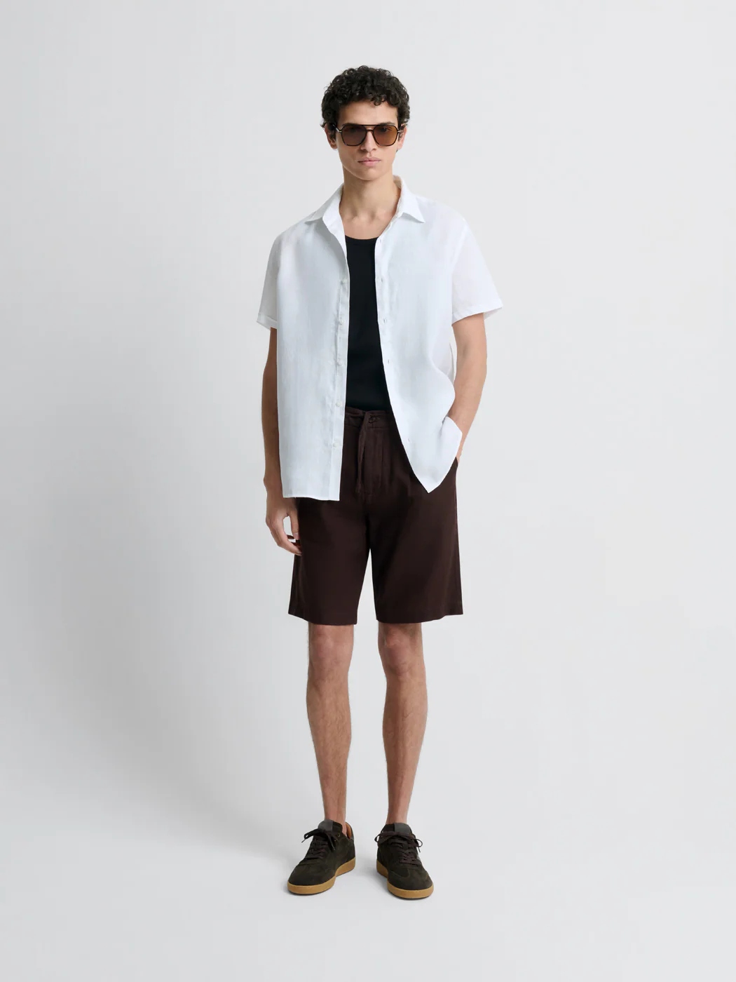 Bermuda en coton lin