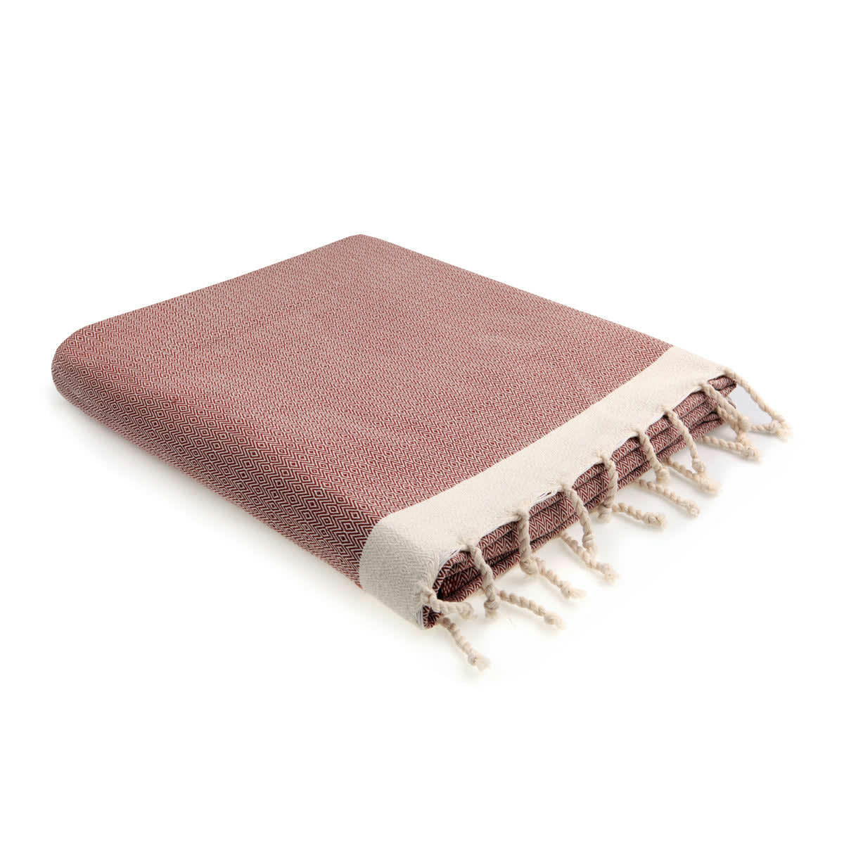 COURCHEVEL - Plaid coton  160x250 tomette