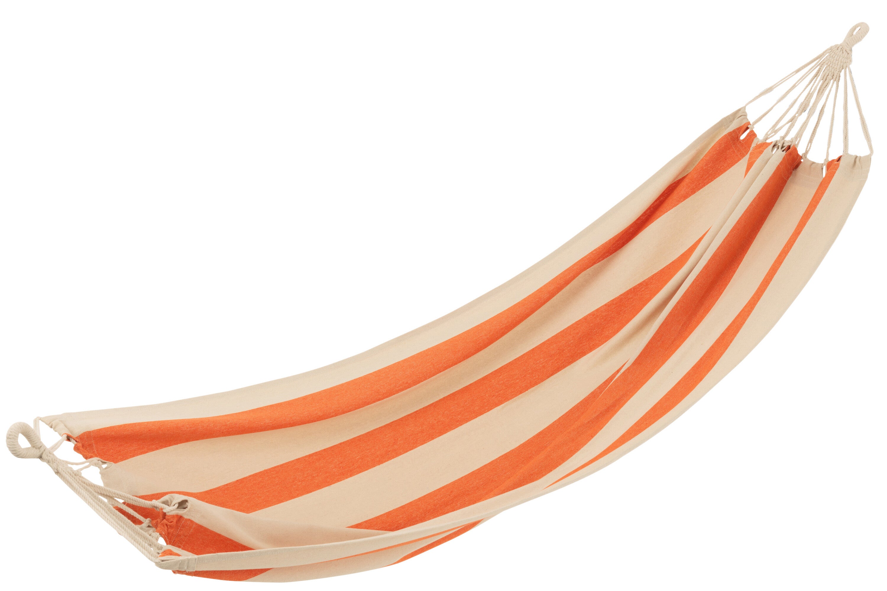 J-Line hangmat Brede Strepen - katoen polyester - oranje ecr