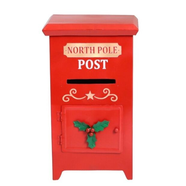 Skrzynka na listy metalowa świąteczna North Pole 30 cm