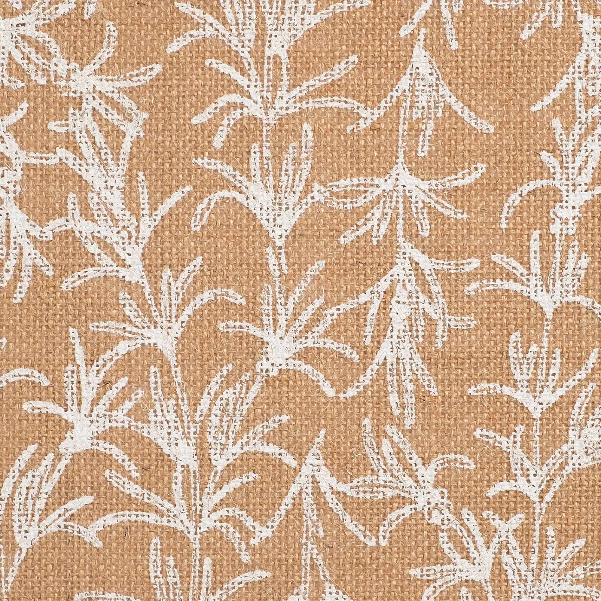UZES - Lot de 4 sets de table motif romarin en jute 30x45cm - naturel