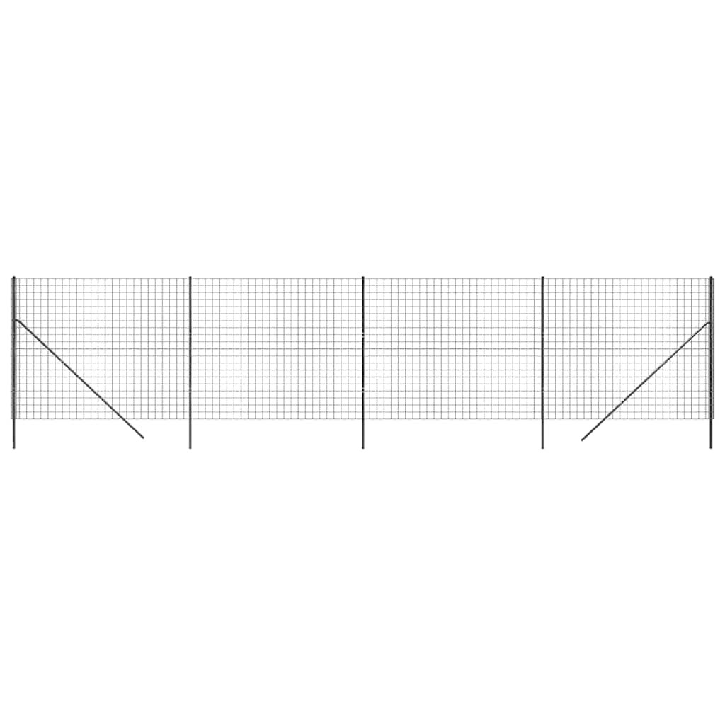 Siatka Ogrodzeniowa Ogrodzenie W Rolce Stal PVC 1,6x10 m Grafitowy