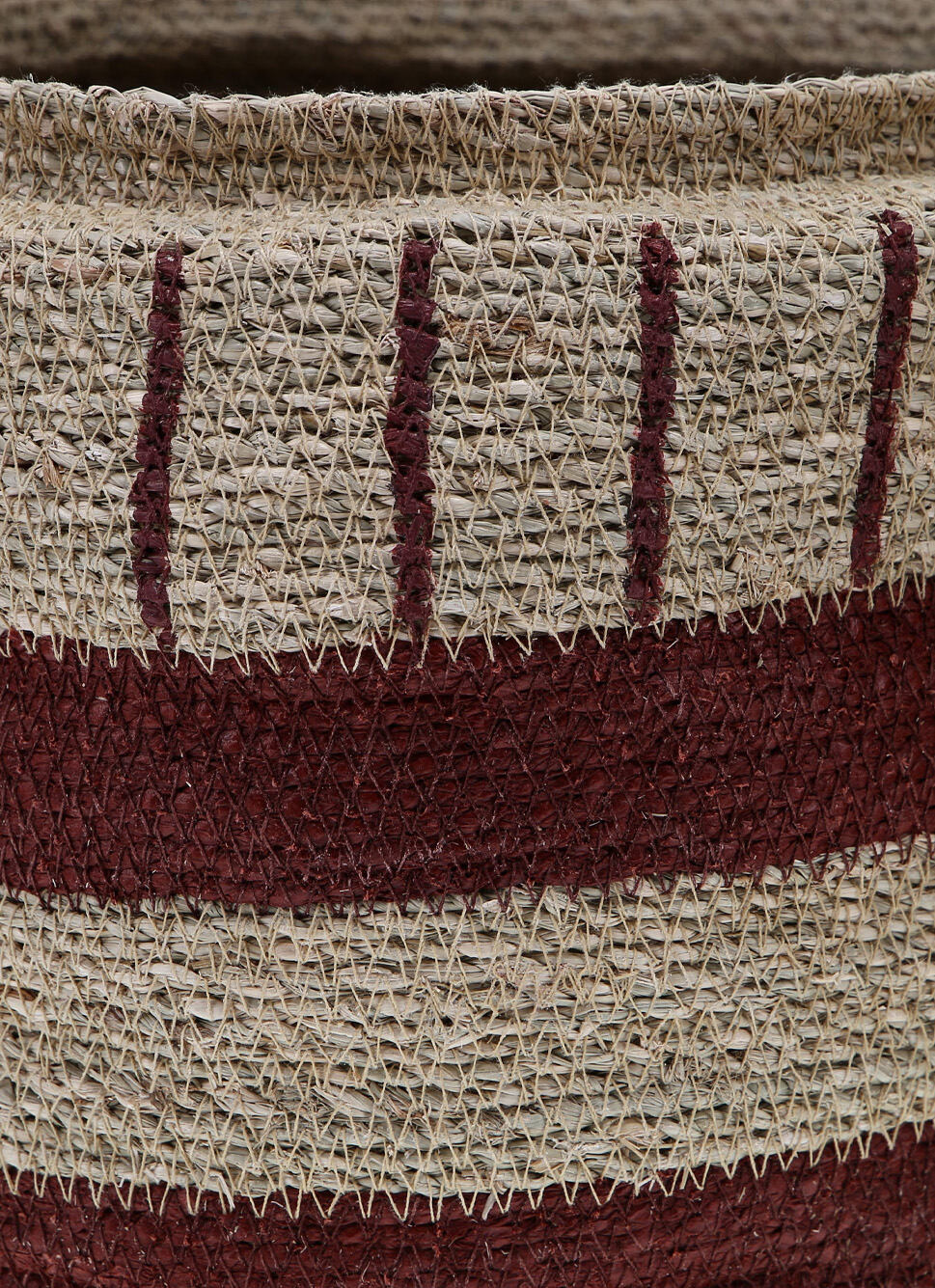 PANIEREN FIBRES NATURELLES NATUREL / BORDEAUX