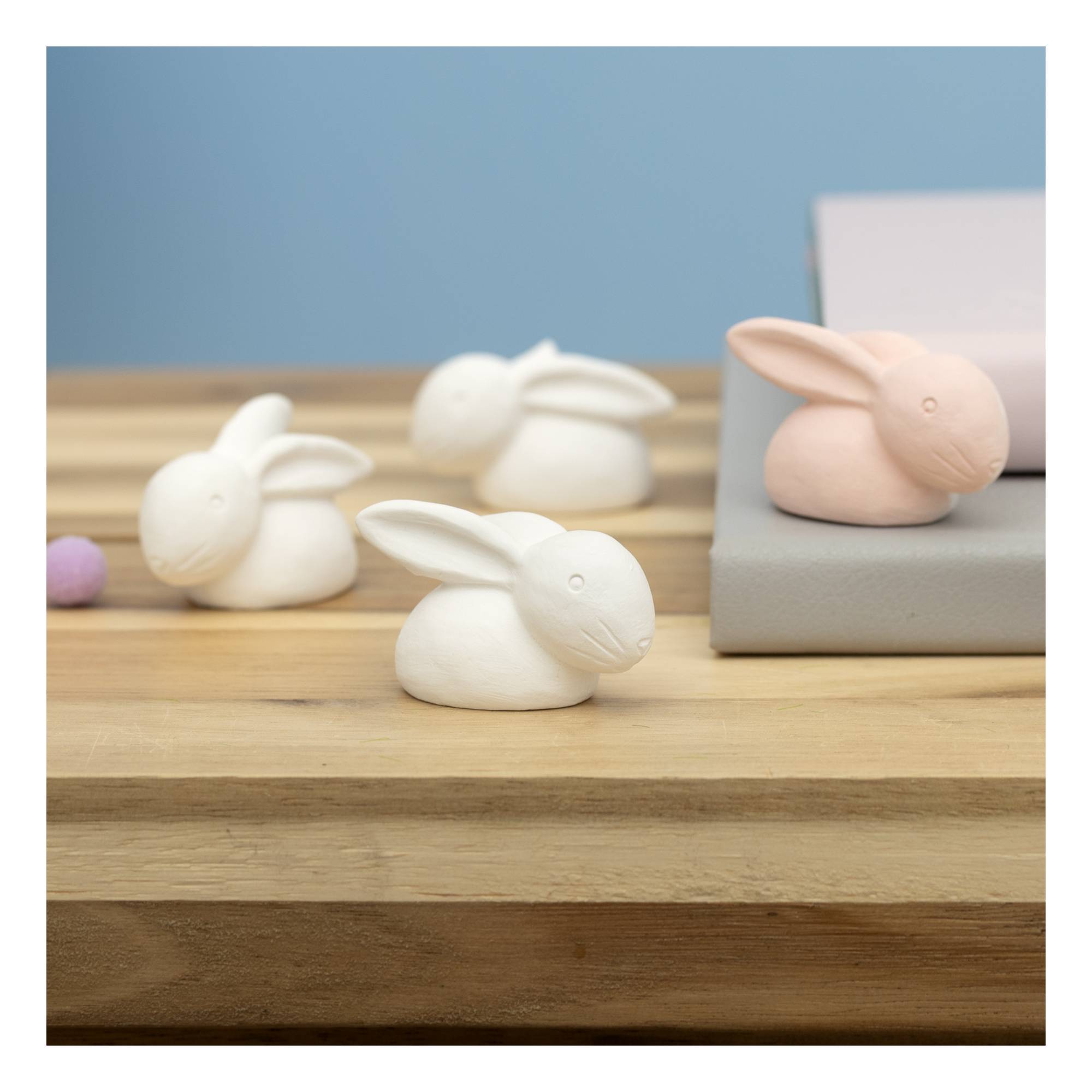Mini Plaster Bunnies 4 Pack