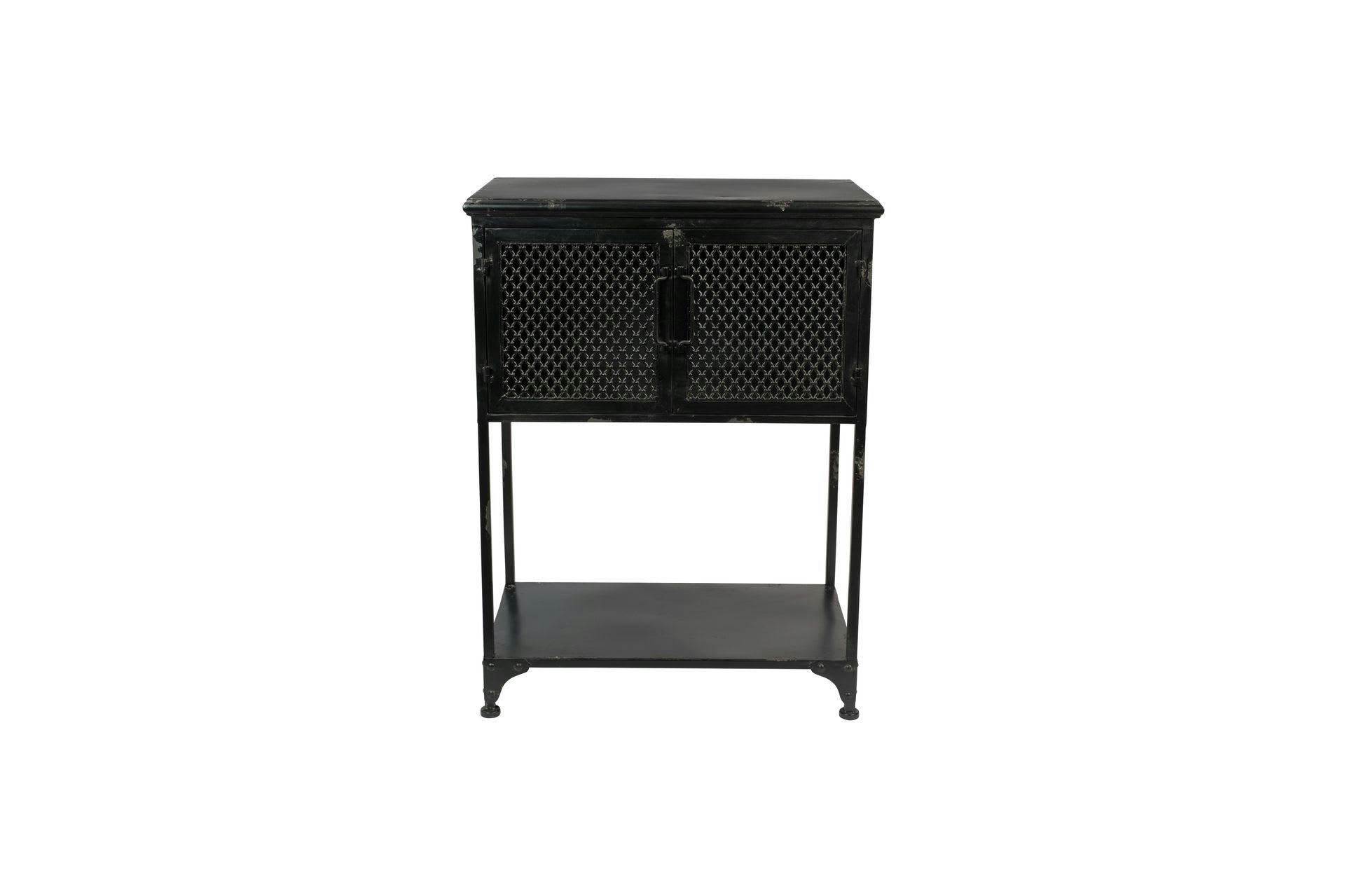 DENVER - Petite armoire en métal noir