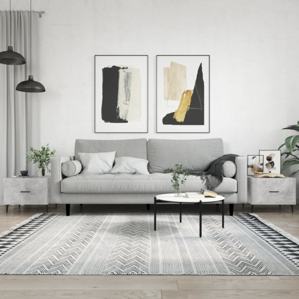 Stolik Kawowy Ława Stół Szary 50x50x40 Szuflady Do Salonu Do Pokoju