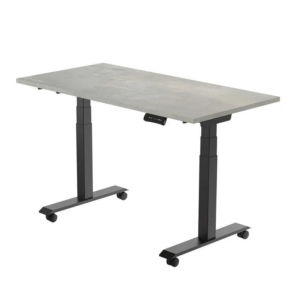 Elektrisch verstelbaar, opklapbaar en verrijdbaar bureau - 180x80 cm - Zwart