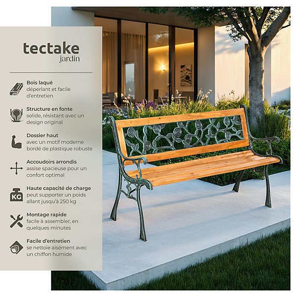 Banc de jardin 2 places Charge maximale 250 kg