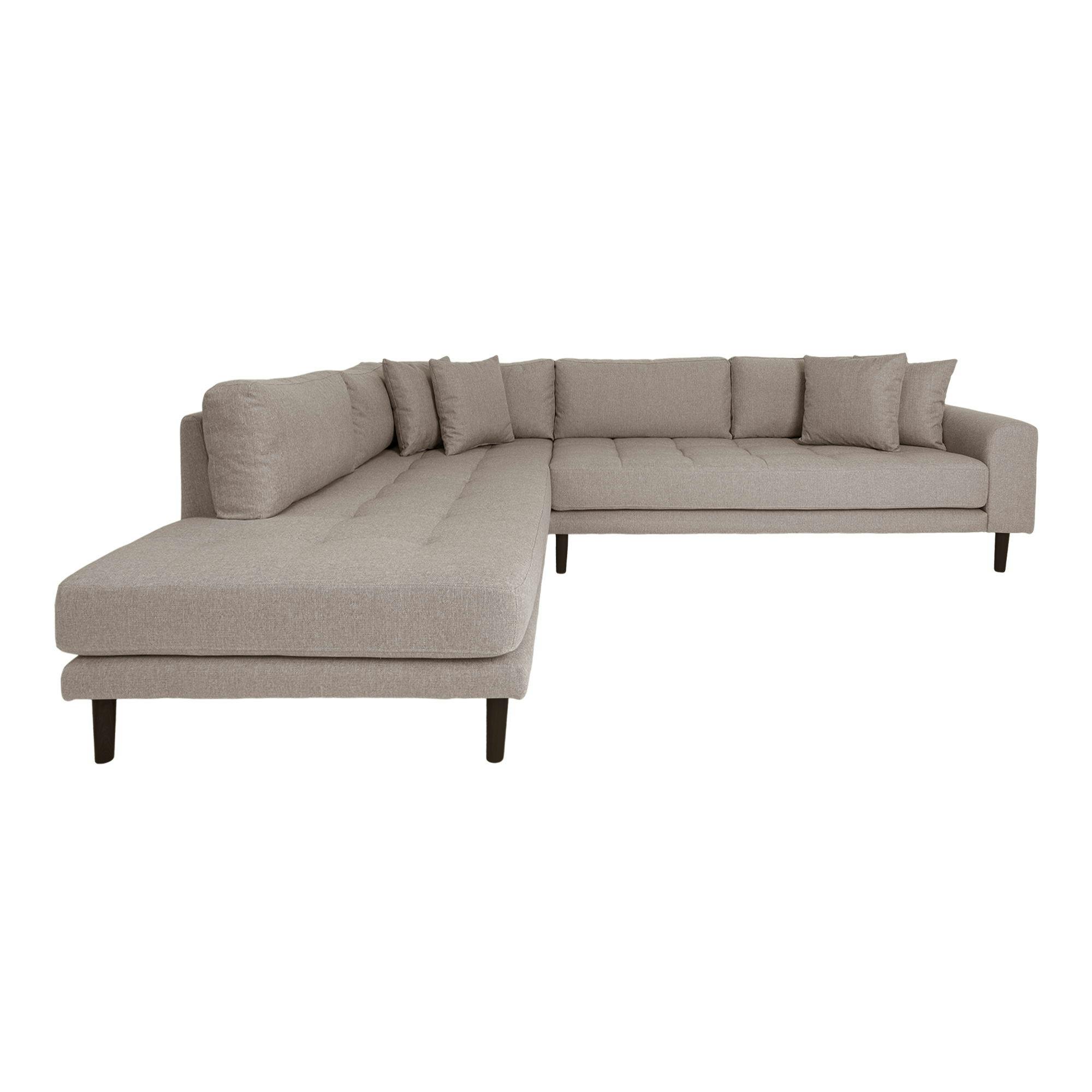 Canapé d'angle gris minéral - côté gauche, 257 cm ROTTERDAM