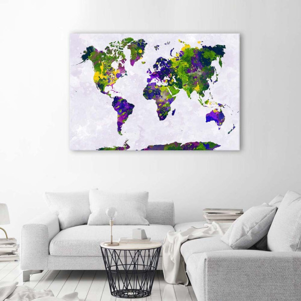 Feeby Obraz na płótnie Malowana mapa świata 60x40