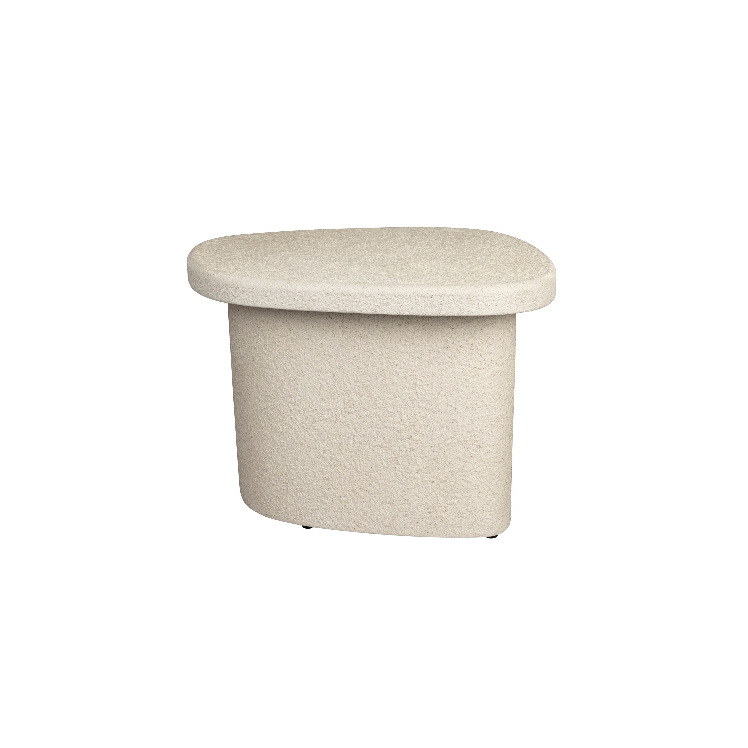 Dutchbone Veda Bijzettafel Hoog Gerecycled Marmer Beige