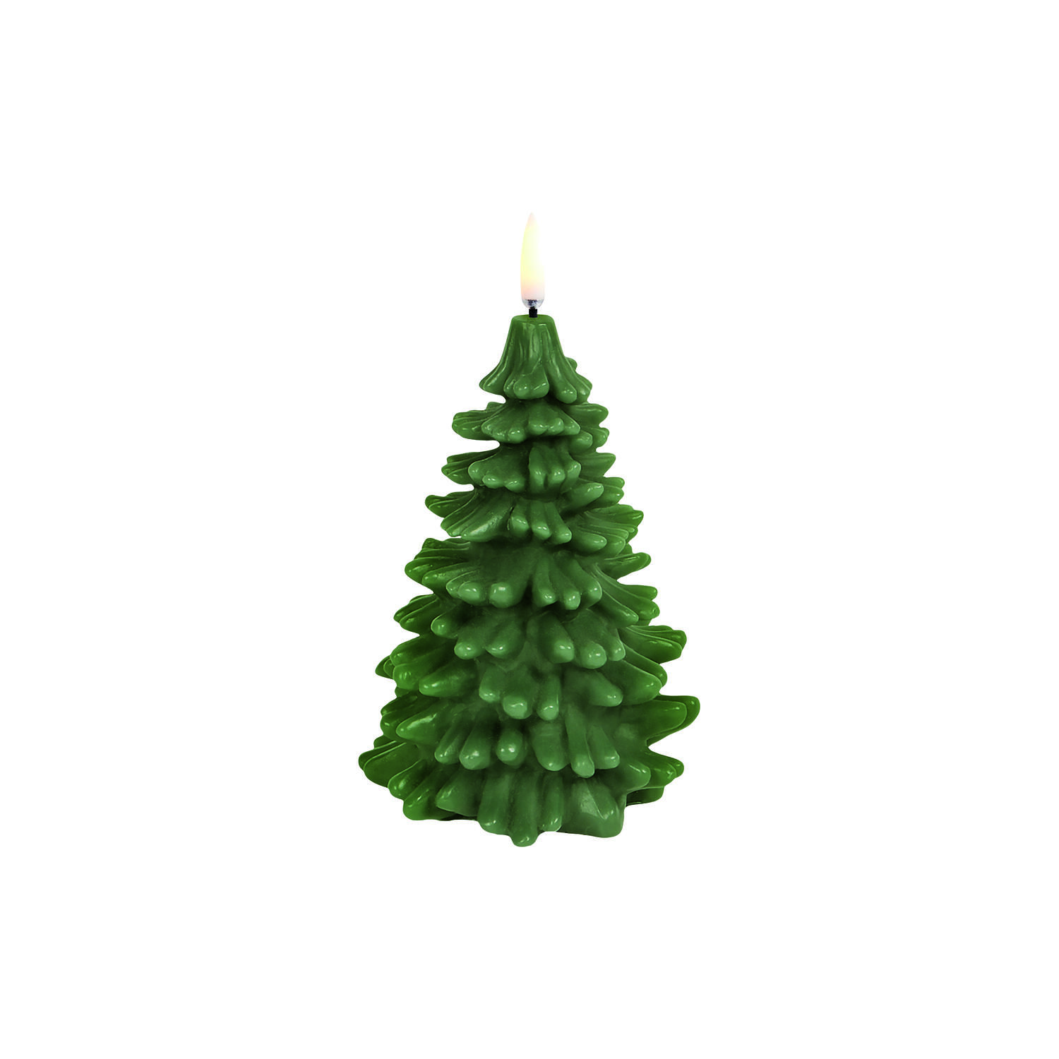 LED candle Christmas tree, olive green