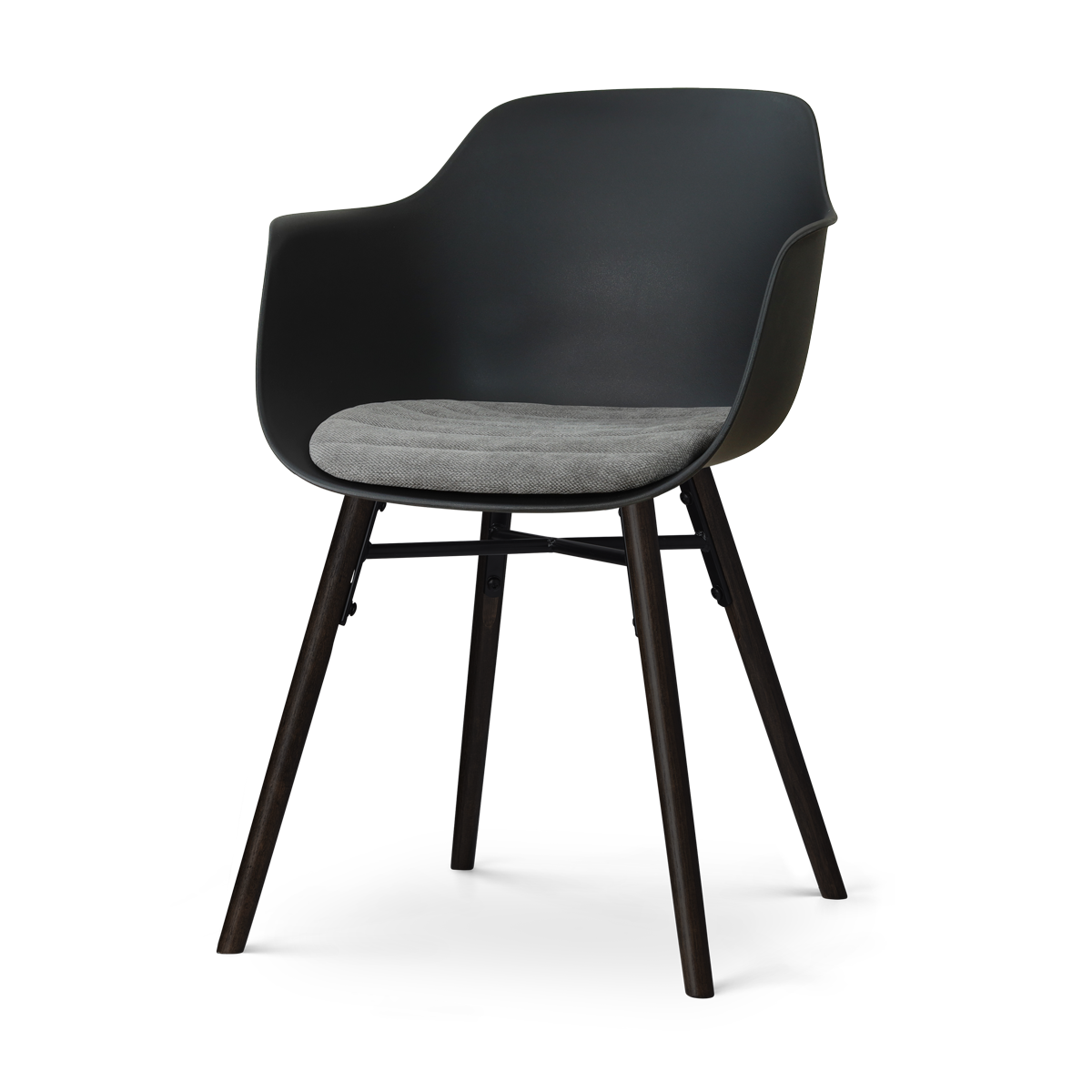 Nolon Nena-Liz Eetkamerstoel Zwart met Zeegrijs Zitkussen - Zwart