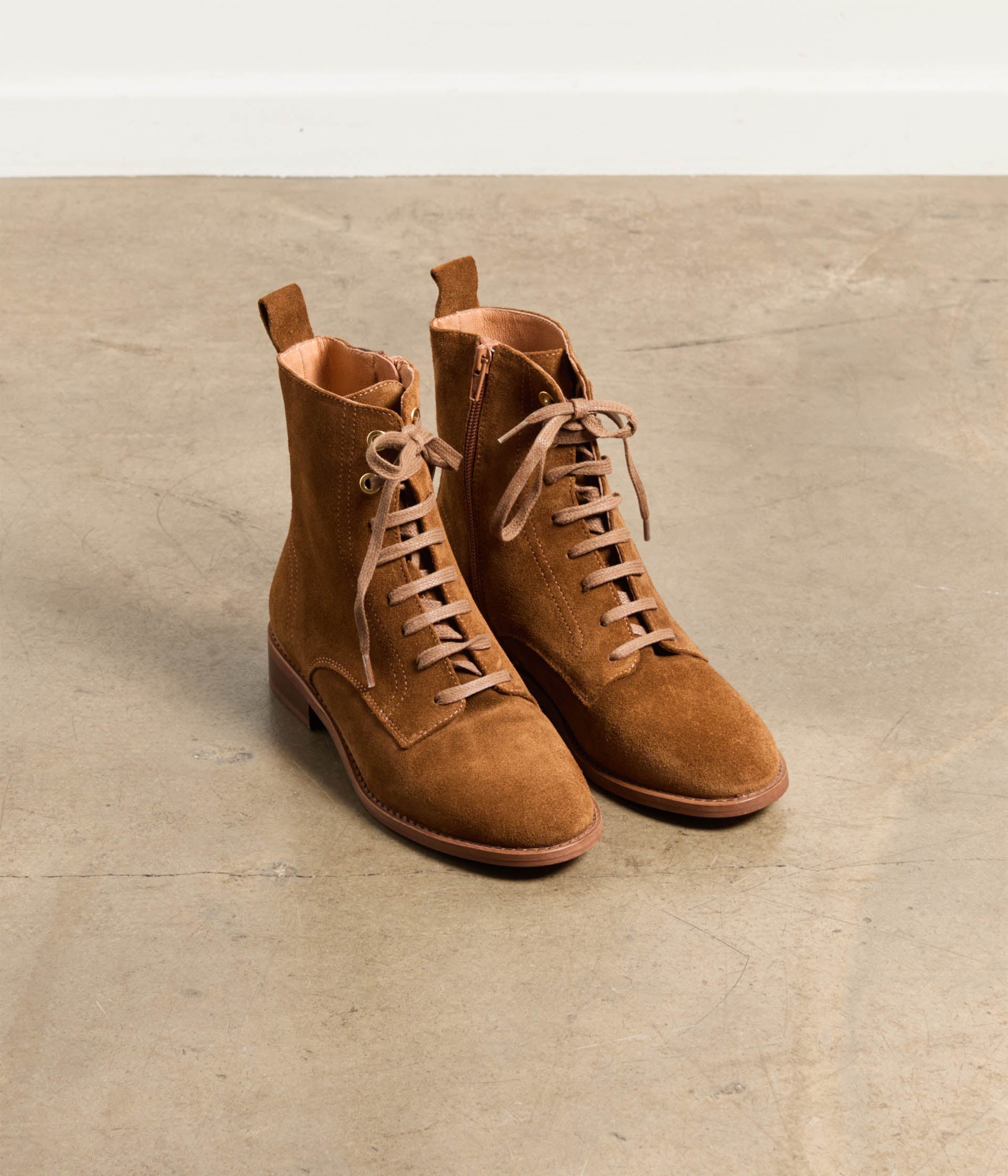 Bottines velours camel Nastia