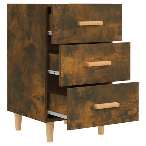 NNEVL Bedside Cabinet Smoked Oak 40x40x66 cm Engineered Wood