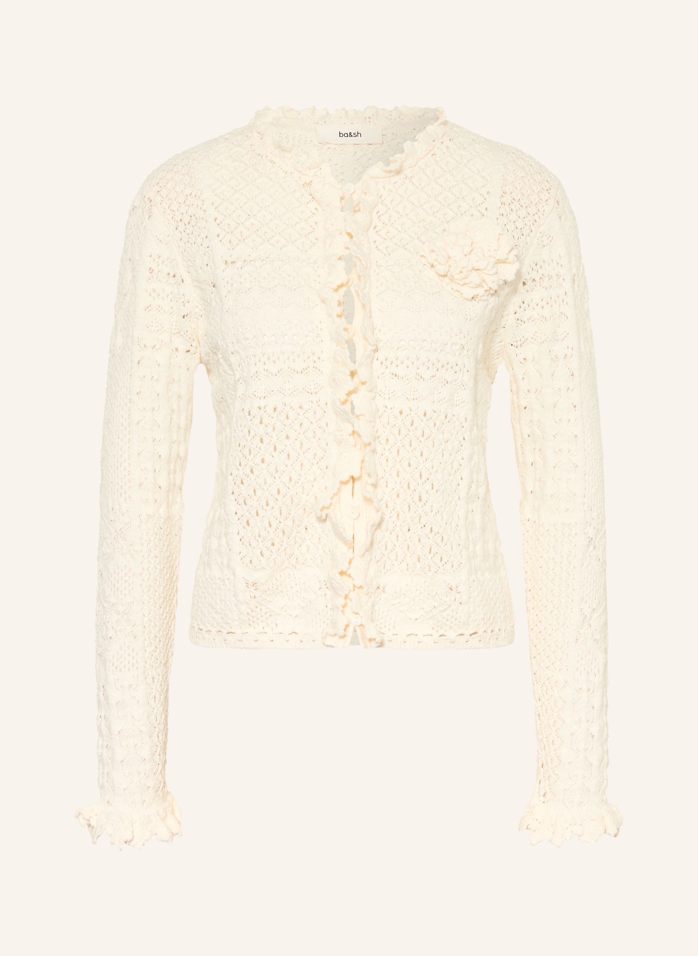 ba&sh Strickjacke SORIA mit Rüschen
