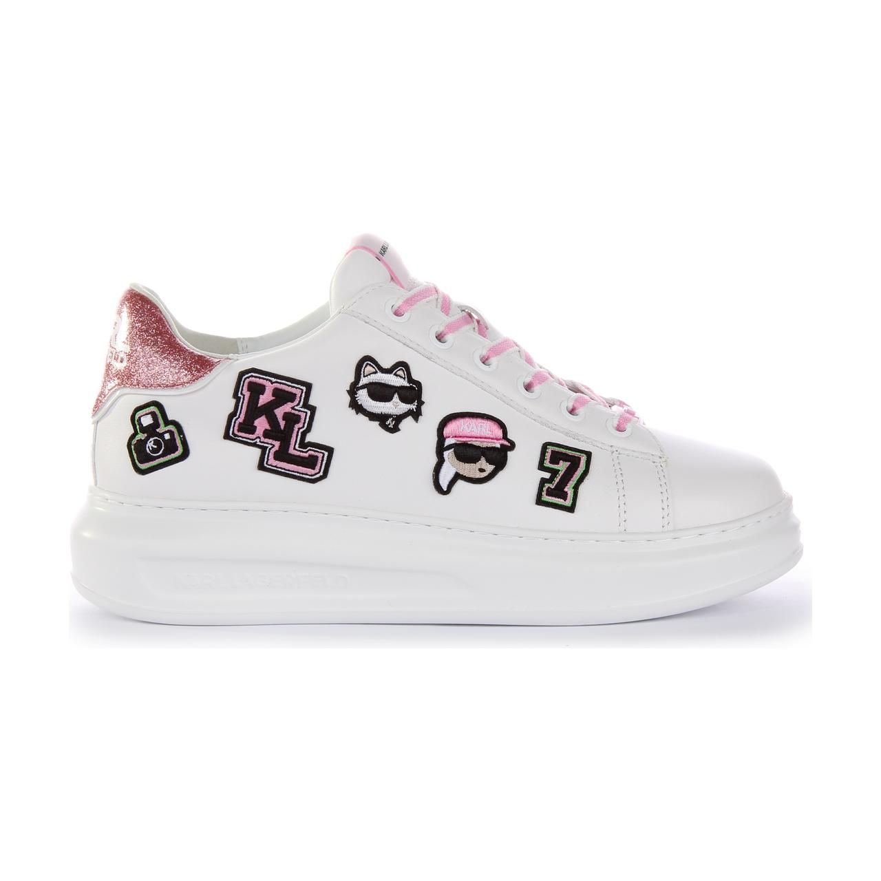 Karl Lagerfeld Versity Patch' Leather Trainers