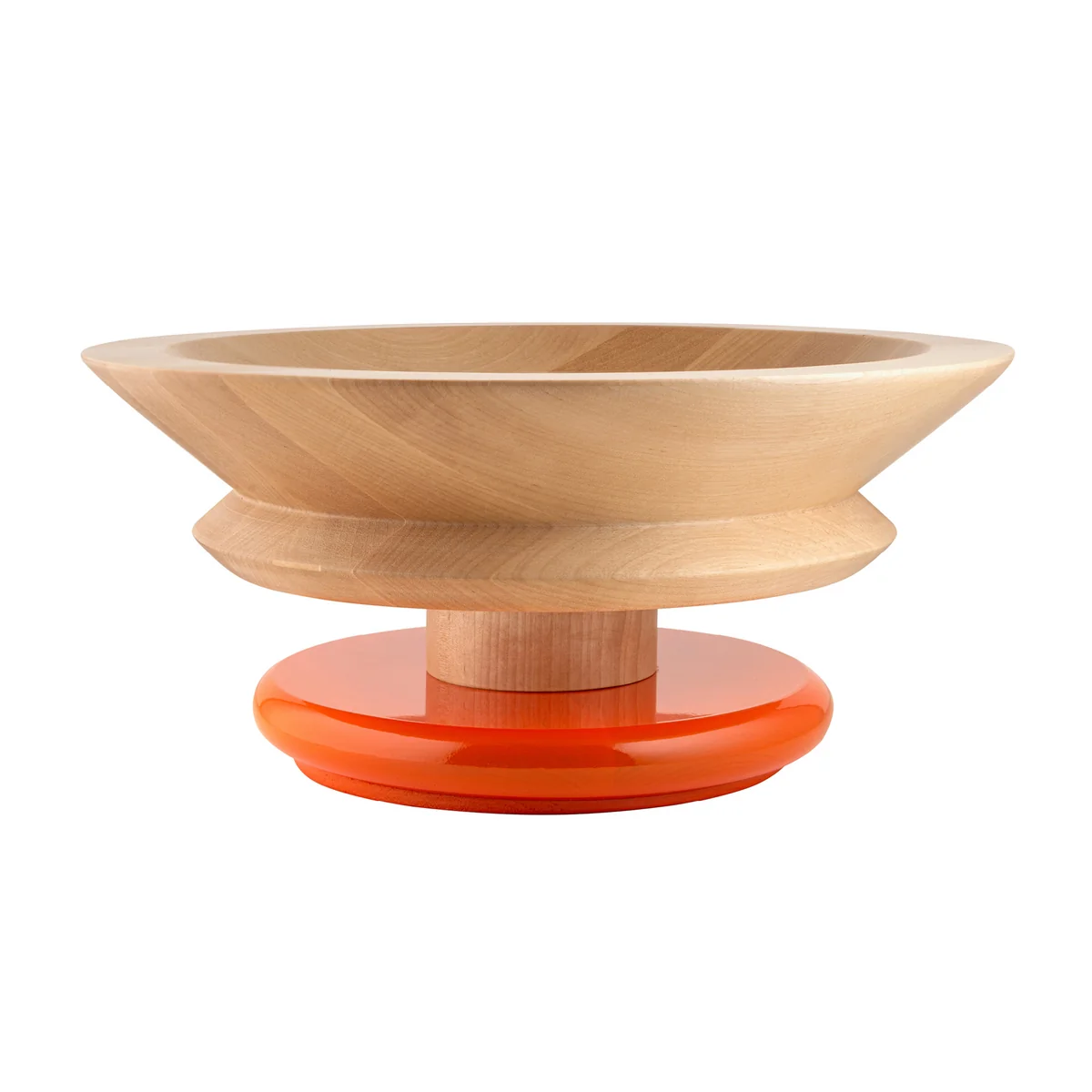 Alessi - Twergi Schale, Ø 30 cm, Lindenholz natur / orange