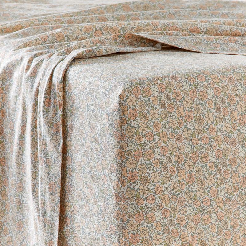 Printed Soft Floral Soft Pink Sheet Set