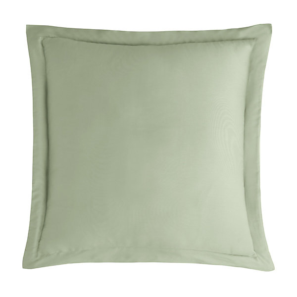 Lot de 2 taies d'oreiller en satin de coton 120 fils Sauge 65x65 cm VERSALUXE UNI