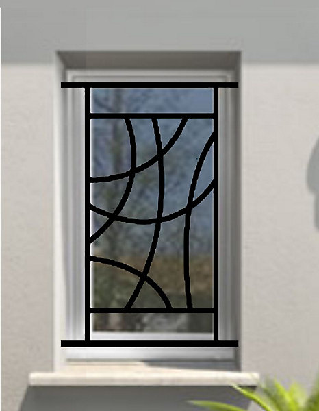 Grille de Defense Arcade pour Fenetre H 115 cm x L 60 cm (côte tableau)