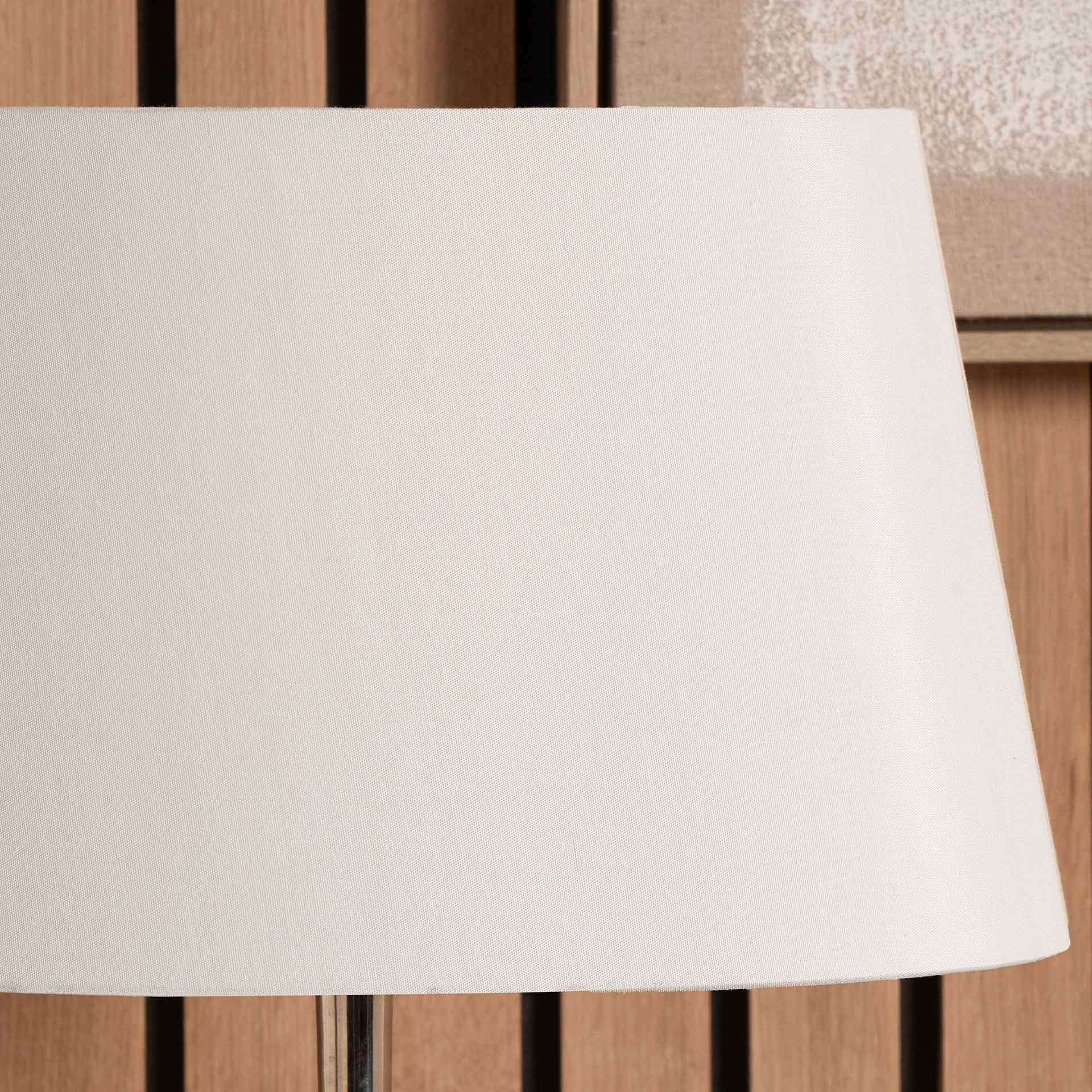 Ruma White Oval Poly Silk Tapered Lamp Shade For Floor Lamps