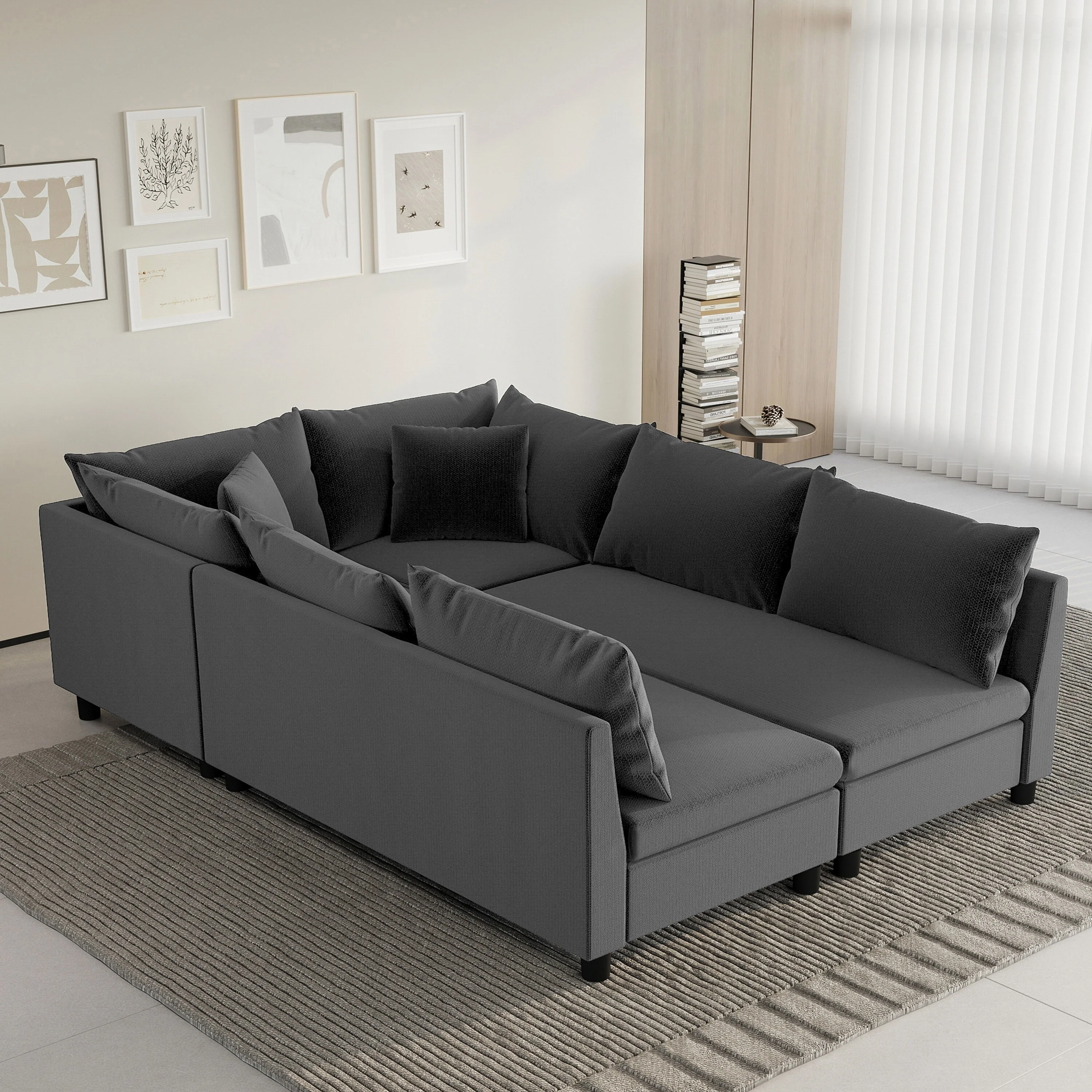 Oversized Sofa Bed Chenille Sleeper Couches Modular Sectional Couches