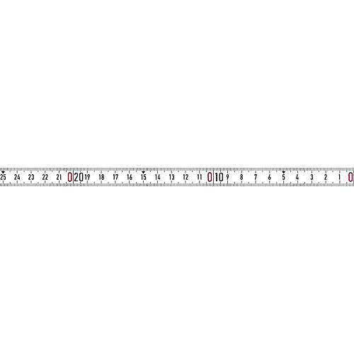 Mètre-ruban BMI 357004002RNL-SK 2 m acier, laqué blanc - ruban plat auto-adhésif, précision Classe CE II
