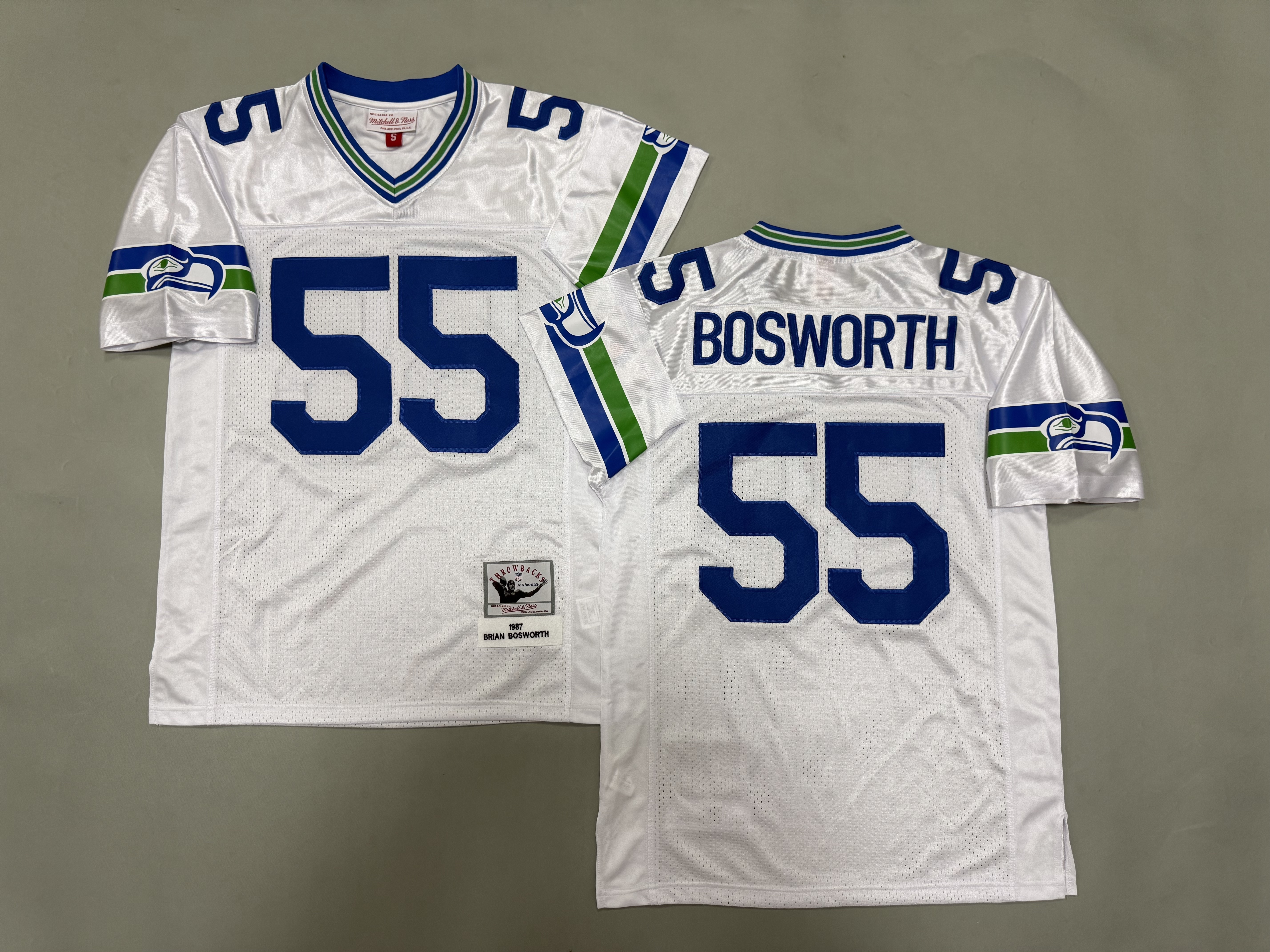 Brian Bosworth Seattle Seahawks Authentic Throwback Retired Player Jersey