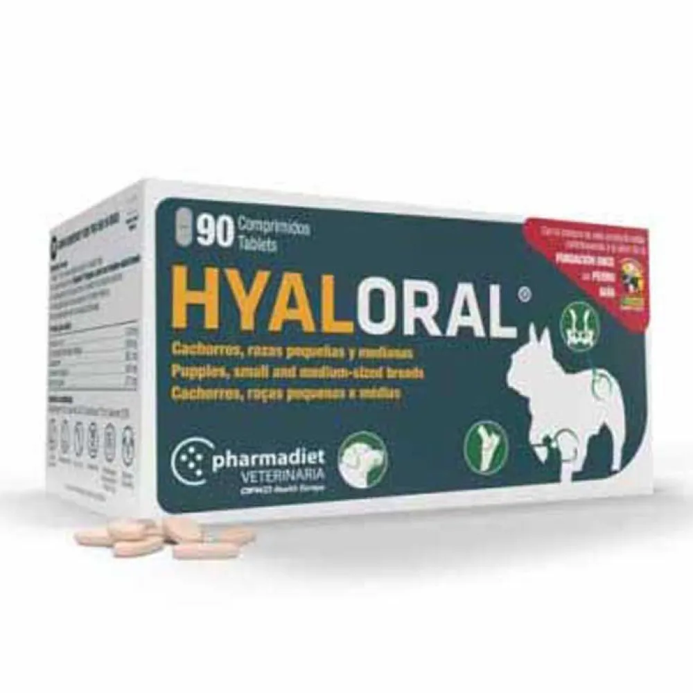 Pharmadiet Hyaloral Small And Medium Breeds 90Comp Dog Supplement