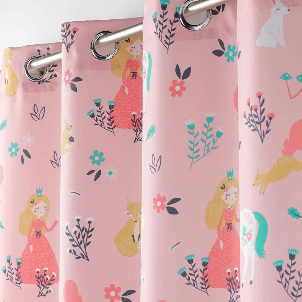 - Rideau  polyester Rose 140 X 260