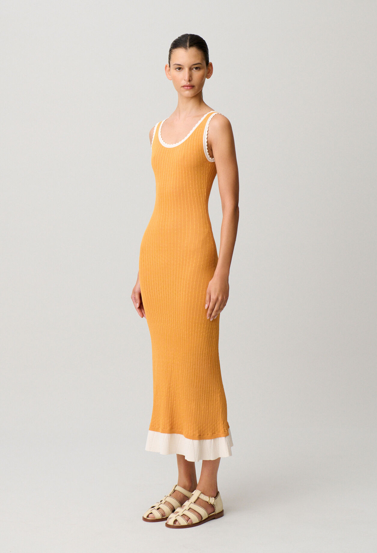 Robe longue maille