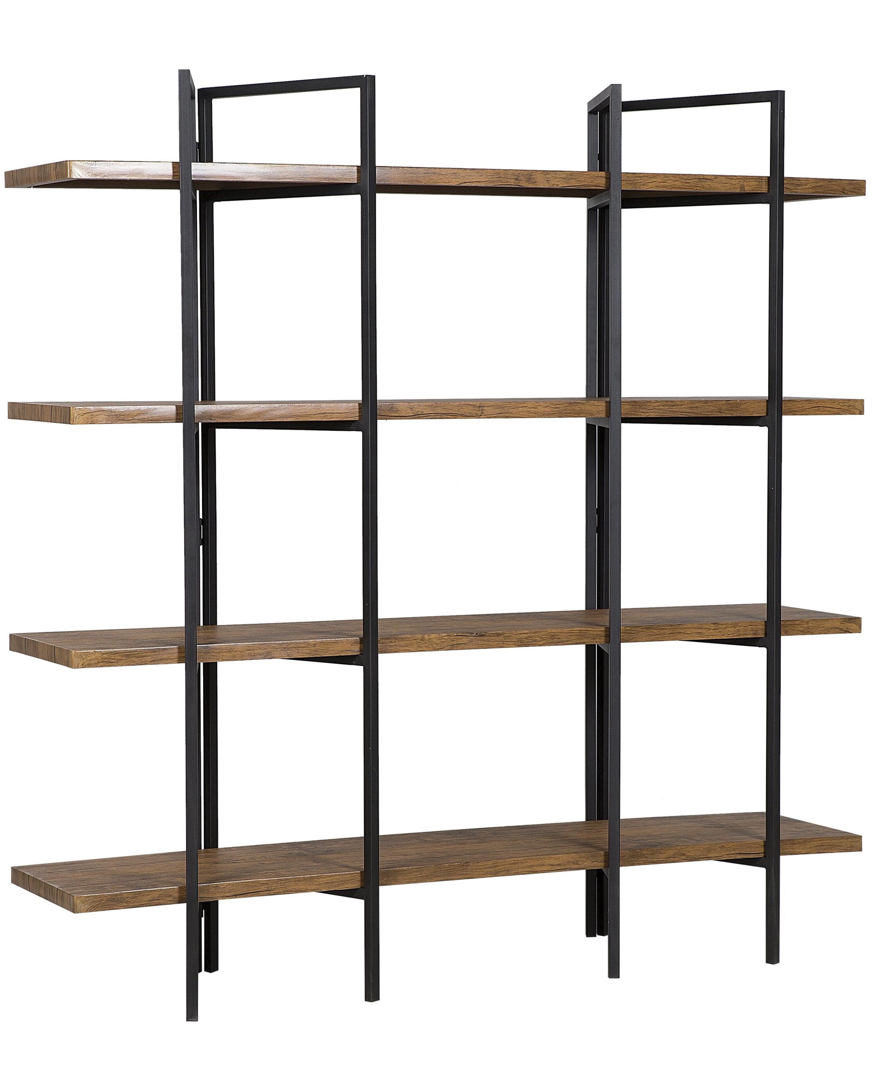 4 Tier Shelving Unit COMPTON 165 cm Dark Brown
