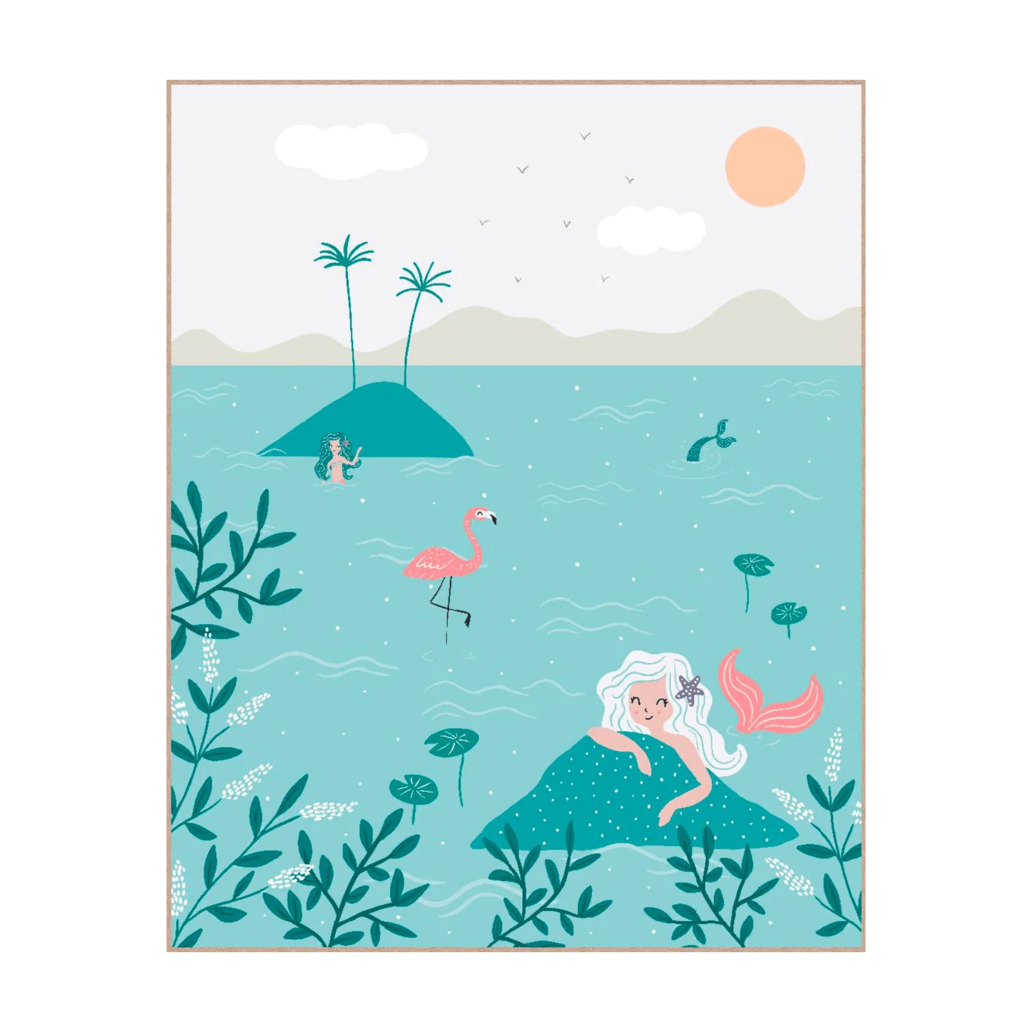 4MURS Tableau SIRENINA coloris multicolore hauteur 50 cm