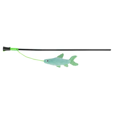 Trixie Play Fishing Rod Plush Fish with Catnip