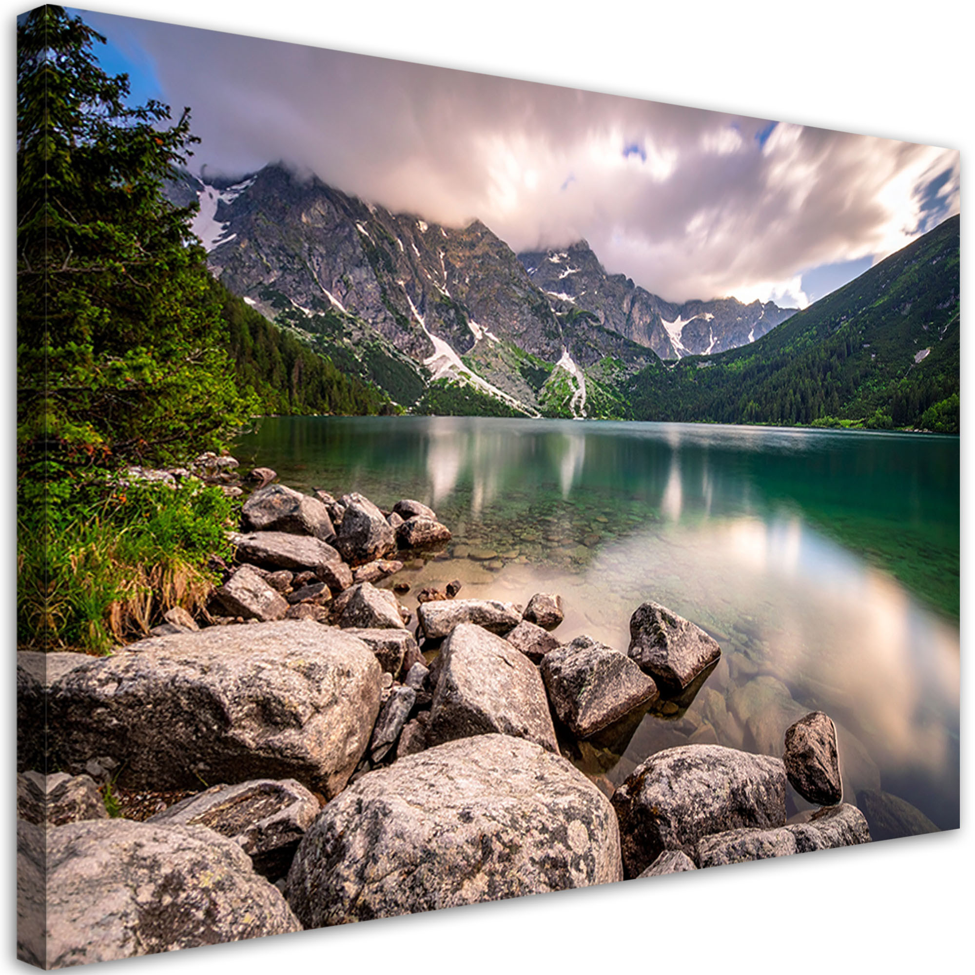 Obraz do salonu sypialni biura, Krajobraz jezioro góry natura 30x20