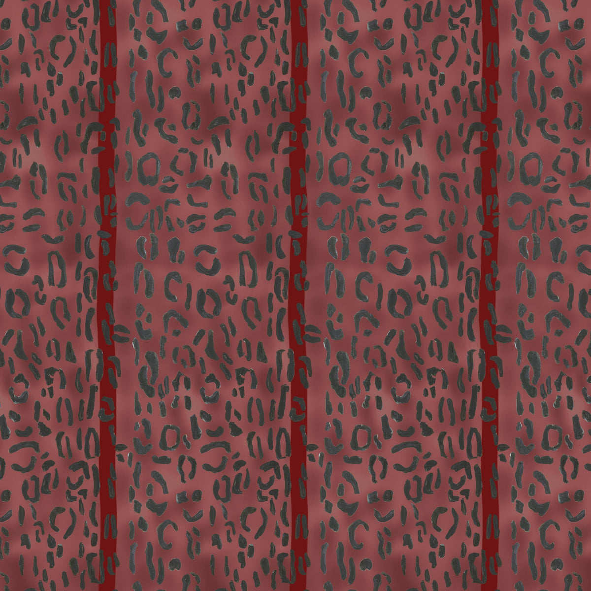 Catchii Behang Leopard print aubergine