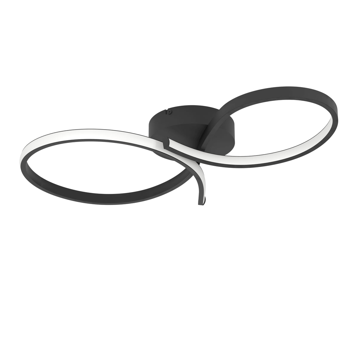EGLO plafondlamp Serpins - led - 60 cm - zwart/wit