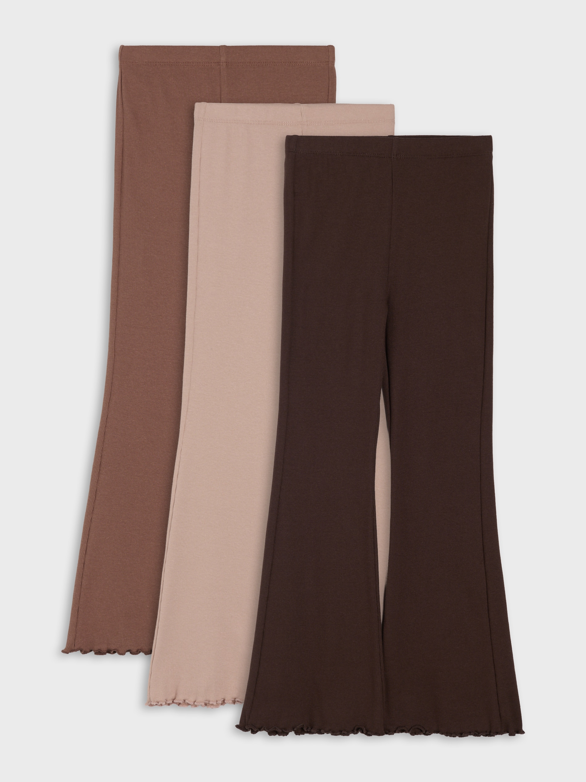 Bawełniane legginsy flare 3 pack