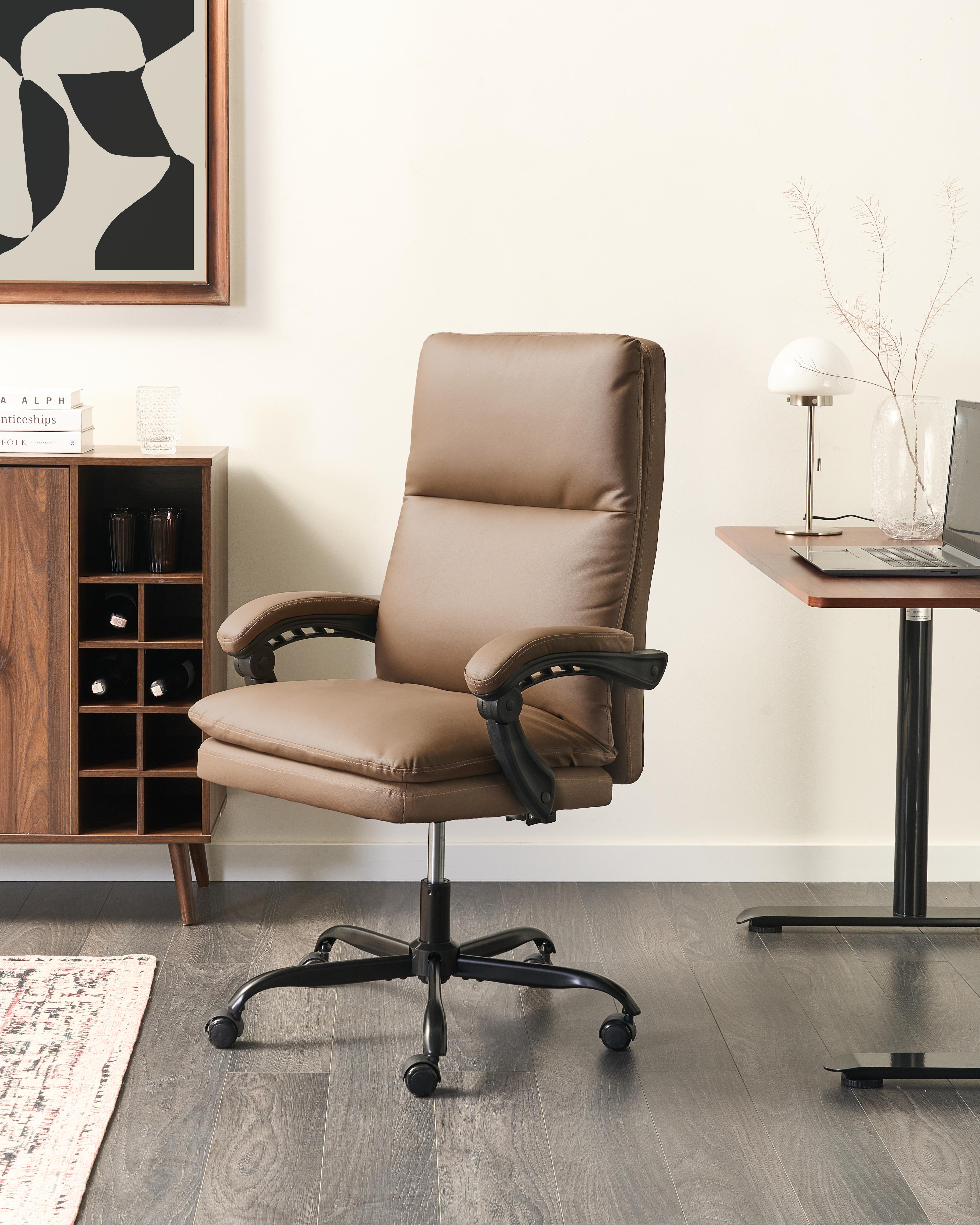 Executive Chair SERENE Faux Leather Brown