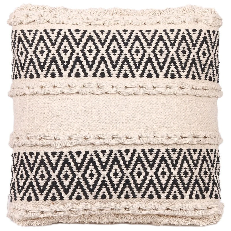 HERAT ORIENTAL Handmade Cotton Dhurrie Upholstered Stool