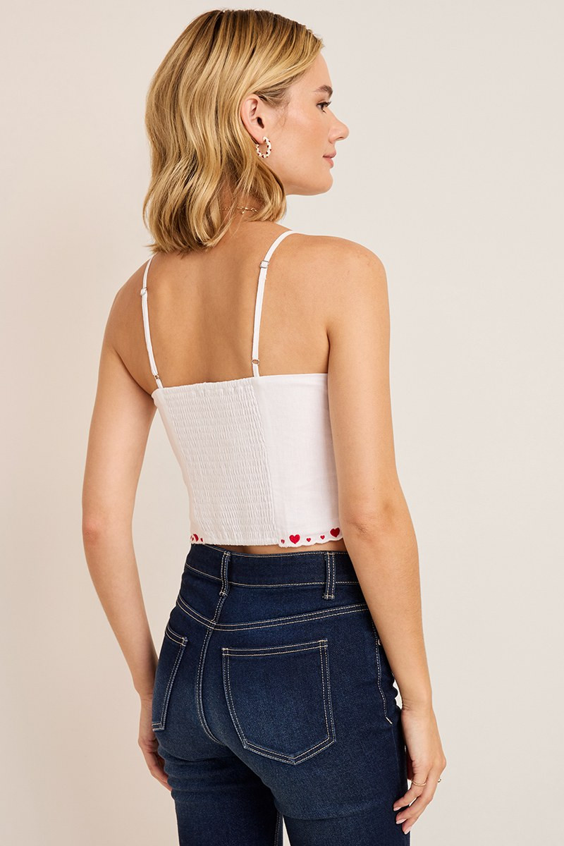 Bianca Heart Hem Corset Top