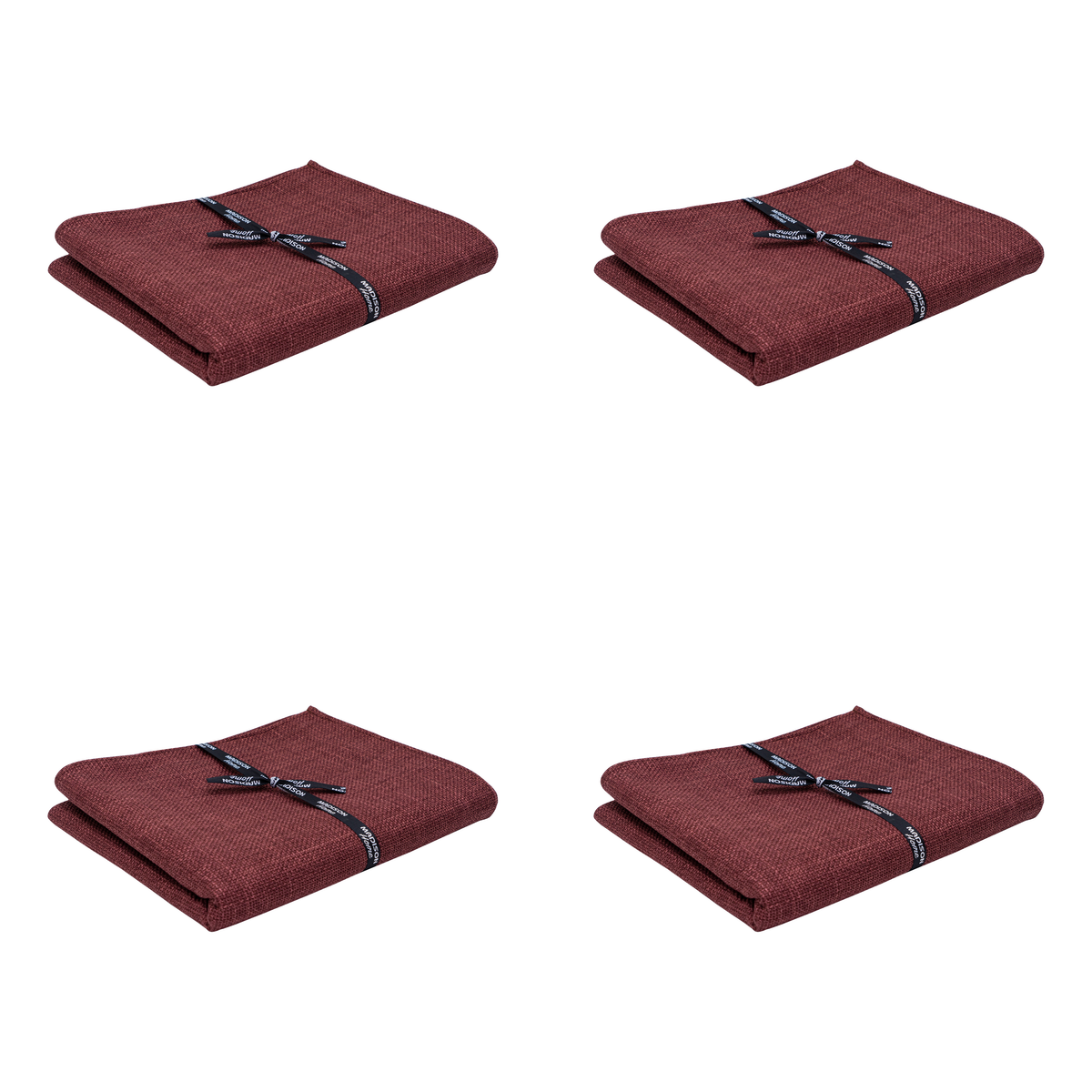 Madison tafelkleed Madison Home - rood - 250x140xcm - set van 4