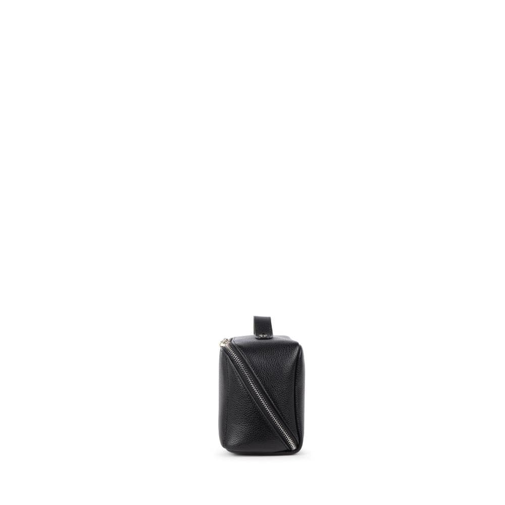La Jolie - Black Vegan Leather Makeup Bag