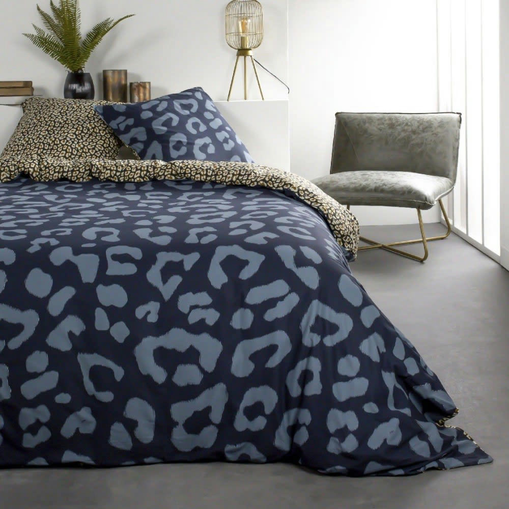 - Parure de couette 100% coton 57 fils imprimée 260x240 2 taies