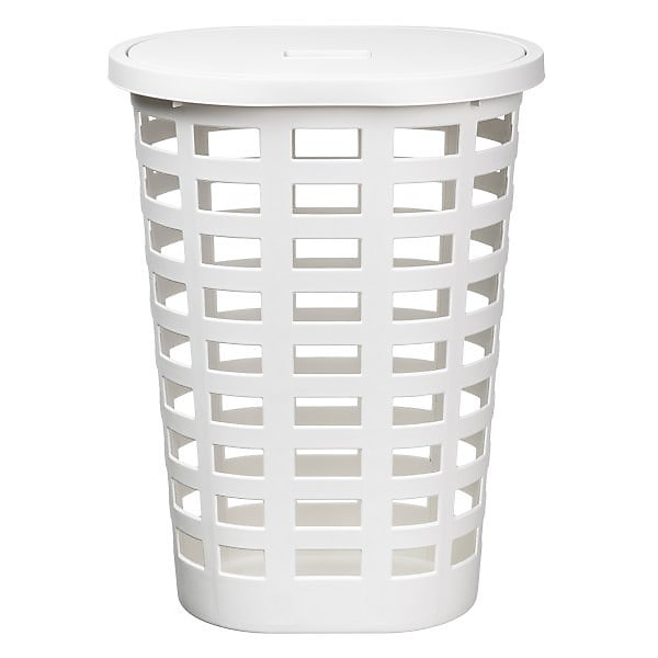 Panier à linge moderne 54 litres ovale - Blanc