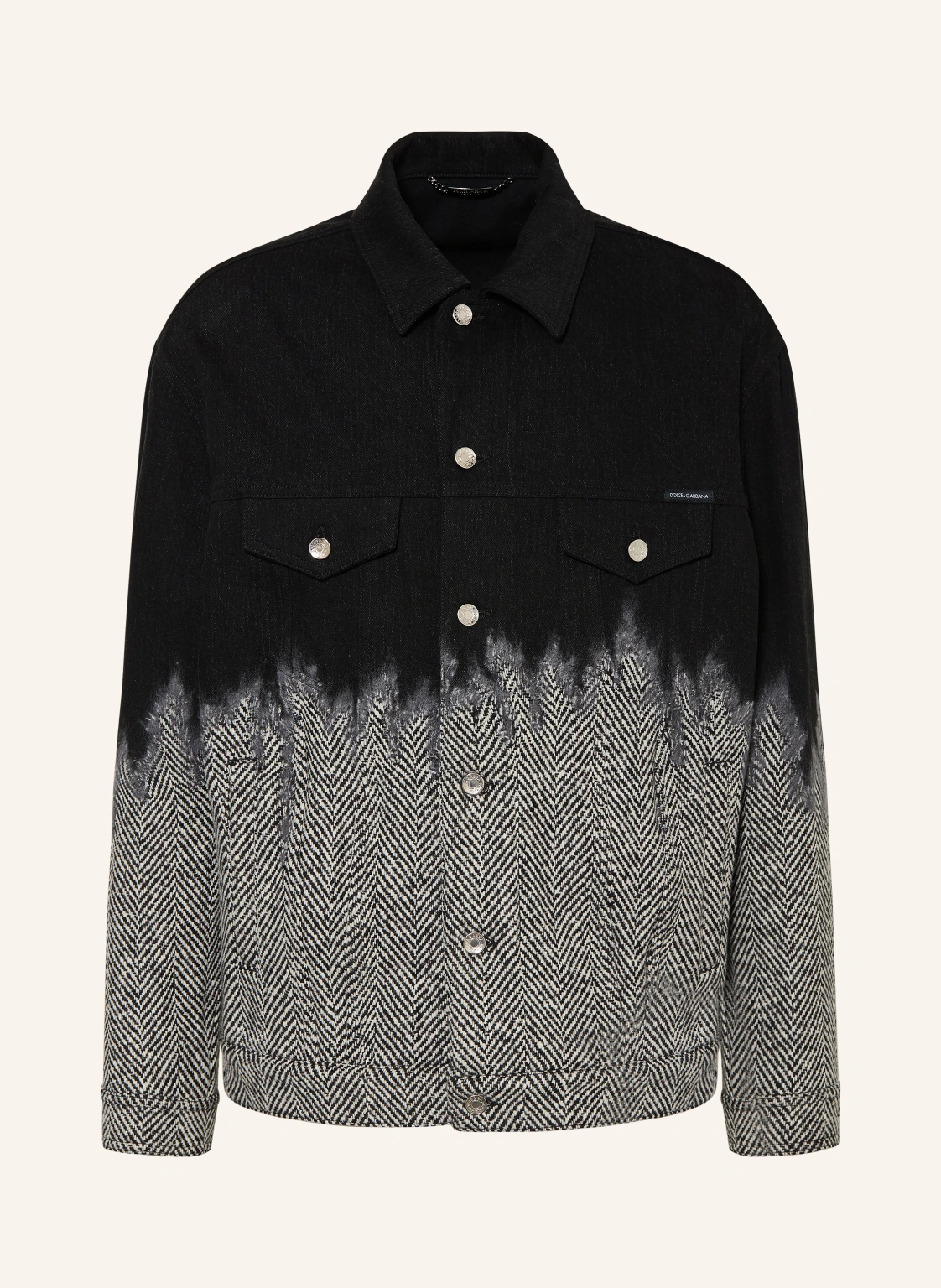 DOLCE & GABBANA Jeansjacke im Materialmix