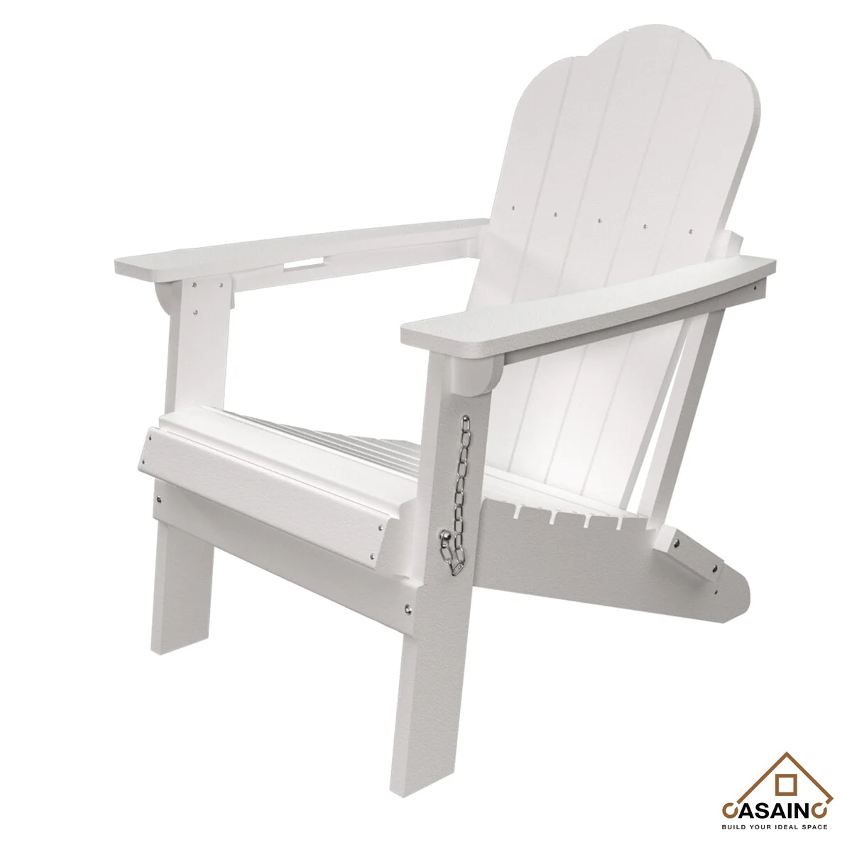 Outdoor Folding HDPE Adirondack Chair Weather Resistant Patio Chair with Cup Holder