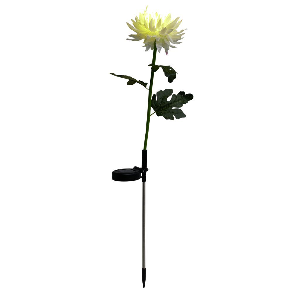 Borne solaire à planter forme pivoine H70cm