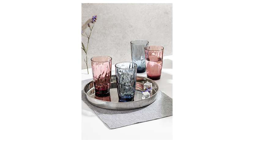 Szklanka Diamond Long Drink 470 ml niebieska
